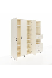 Hyperion Dolap 12 Raflı 4 Çekmeceli Tek Askılı 220x44x243 - S553M047V04B