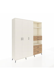 Hyperion Dolap 12 Raflı 4 Çekmeceli Tek Askılı 220x44x243 - S553M047V06B