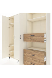 Hyperion Dolap 12 Raflı 4 Çekmeceli Tek Askılı 220x44x243 - S553M047V06B