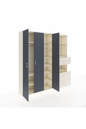 Hyperion Dolap 12 Raflı 4 Çekmeceli Tek Askılı 220x44x243 - S553M047V07B