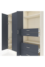 Hyperion Dolap 12 Raflı 4 Çekmeceli Tek Askılı 220x44x243 - S553M047V08B