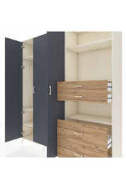 Hyperion Dolap 12 Raflı 4 Çekmeceli Tek Askılı 220x44x243 - S553M047V09B