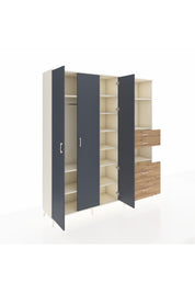 Hyperion Dolap 12 Raflı 4 Çekmeceli Tek Askılı 220x44x243 - S553M047V09B