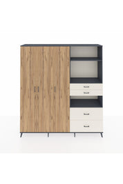 Hyperion Dolap 12 Raflı 4 Çekmeceli Tek Askılı 220x44x243 - S553M047V10B