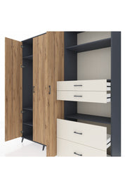 Hyperion Dolap 12 Raflı 4 Çekmeceli Tek Askılı 220x44x243 - S553M047V10B