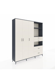 Hyperion Dolap 12 Raflı 4 Çekmeceli Tek Askılı 220x44x243 - S553M047V13B