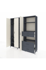 Hyperion Dolap 12 Raflı 4 Çekmeceli Tek Askılı 220x44x243 - S553M047V14B