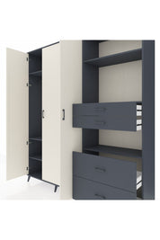 Hyperion Dolap 12 Raflı 4 Çekmeceli Tek Askılı 220x44x243 - S553M047V14B