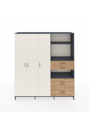 Hyperion Dolap 12 Raflı 4 Çekmeceli Tek Askılı 220x44x243 - S553M047V15B