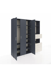 Hyperion Dolap 12 Raflı 4 Çekmeceli Tek Askılı 220x44x243 - S553M047V16B