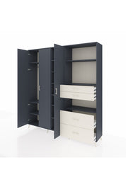 Hyperion Dolap 12 Raflı 4 Çekmeceli Tek Askılı 220x44x243 - S553M047V16B