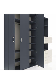 Hyperion Dolap 12 Raflı 4 Çekmeceli Tek Askılı 220x44x243 - S553M047V16B