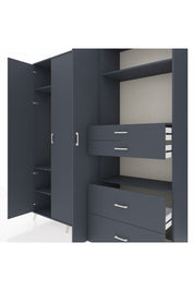 Hyperion Dolap 12 Raflı 4 Çekmeceli Tek Askılı 220x44x243 - S553M047V17B