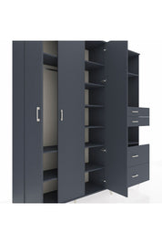 Hyperion Dolap 12 Raflı 4 Çekmeceli Tek Askılı 220x44x243 - S553M047V17B