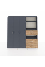 Hyperion Dolap 12 Raflı 4 Çekmeceli Tek Askılı 220x44x243 - S553M047V18B