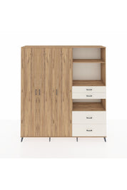 Hyperion Dolap 12 Raflı 4 Çekmeceli Tek Askılı 220x44x243 - S553M047V19B