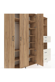 Hyperion Dolap 12 Raflı 4 Çekmeceli Tek Askılı 220x44x243 - S553M047V19B