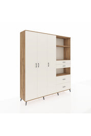 Hyperion Dolap 12 Raflı 4 Çekmeceli Tek Askılı 220x44x243 - S553M047V22B