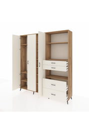 Hyperion Dolap 12 Raflı 4 Çekmeceli Tek Askılı 220x44x243 - S553M047V22B