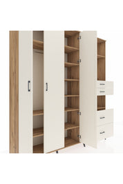 Hyperion Dolap 12 Raflı 4 Çekmeceli Tek Askılı 220x44x243 - S553M047V22B