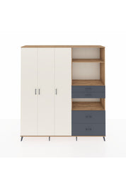 Hyperion Dolap 12 Raflı 4 Çekmeceli Tek Askılı 220x44x243 - S553M047V23B