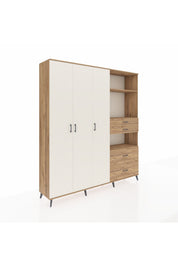 Hyperion Dolap 12 Raflı 4 Çekmeceli Tek Askılı 220x44x243 - S553M047V24B