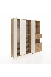 Hyperion Dolap 12 Raflı 4 Çekmeceli Tek Askılı 220x44x243 - S553M047V24B