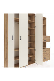 Hyperion Dolap 12 Raflı 4 Çekmeceli Tek Askılı 220x44x243 - S553M047V24B