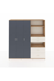 Hyperion Dolap 12 Raflı 4 Çekmeceli Tek Askılı 220x44x243 - S553M047V25B