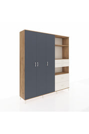 Hyperion Dolap 12 Raflı 4 Çekmeceli Tek Askılı 220x44x243 - S553M047V25B