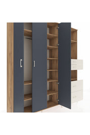 Hyperion Dolap 12 Raflı 4 Çekmeceli Tek Askılı 220x44x243 - S553M047V25B