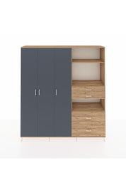 Hyperion Dolap 12 Raflı 4 Çekmeceli Tek Askılı 220x44x243 - S553M047V27B