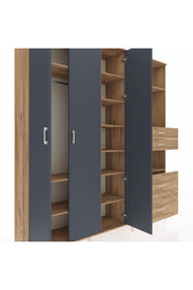 Hyperion Dolap 12 Raflı 4 Çekmeceli Tek Askılı 220x44x243 - S553M047V27B