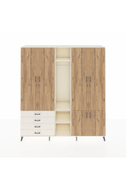 Hyperion Dolap 14 Raflı 4 Çekmeceli Tek Askılı 220x44x243 - S553M048V01B