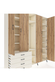 Hyperion Dolap 14 Raflı 4 Çekmeceli Tek Askılı 220x44x243 - S553M048V01B