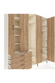 Hyperion Dolap 14 Raflı 4 Çekmeceli Tek Askılı 220x44x243 - S553M048V03B