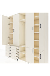 Hyperion Dolap 14 Raflı 4 Çekmeceli Tek Askılı 220x44x243 - S553M048V04B