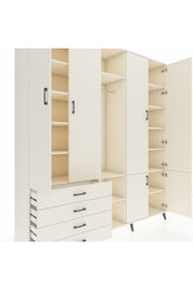 Hyperion Dolap 14 Raflı 4 Çekmeceli Tek Askılı 220x44x243 - S553M048V04B