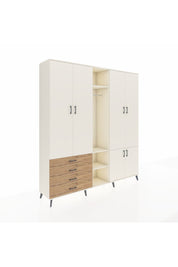 Hyperion Dolap 14 Raflı 4 Çekmeceli Tek Askılı 220x44x243 - S553M048V06B