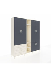 Hyperion Dolap 14 Raflı 4 Çekmeceli Tek Askılı 220x44x243 - S553M048V07B