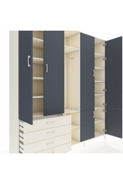 Hyperion Dolap 14 Raflı 4 Çekmeceli Tek Askılı 220x44x243 - S553M048V07B