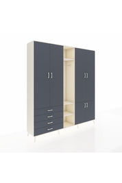 Hyperion Dolap 14 Raflı 4 Çekmeceli Tek Askılı 220x44x243 - S553M048V08B