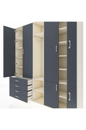 Hyperion Dolap 14 Raflı 4 Çekmeceli Tek Askılı 220x44x243 - S553M048V08B