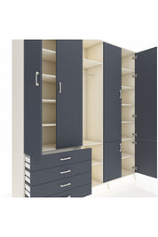 Hyperion Dolap 14 Raflı 4 Çekmeceli Tek Askılı 220x44x243 - S553M048V08B