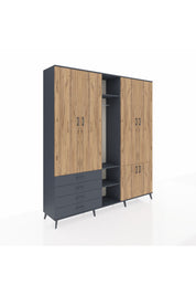 Hyperion Dolap 14 Raflı 4 Çekmeceli Tek Askılı 220x44x243 - S553M048V11B