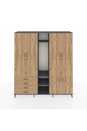 Hyperion Dolap 14 Raflı 4 Çekmeceli Tek Askılı 220x44x243 - S553M048V12B