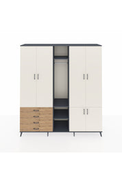 Hyperion Dolap 14 Raflı 4 Çekmeceli Tek Askılı 220x44x243 - S553M048V15B