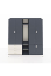 Hyperion Dolap 14 Raflı 4 Çekmeceli Tek Askılı 220x44x243 - S553M048V16B