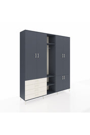 Hyperion Dolap 14 Raflı 4 Çekmeceli Tek Askılı 220x44x243 - S553M048V16B