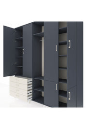 Hyperion Dolap 14 Raflı 4 Çekmeceli Tek Askılı 220x44x243 - S553M048V16B